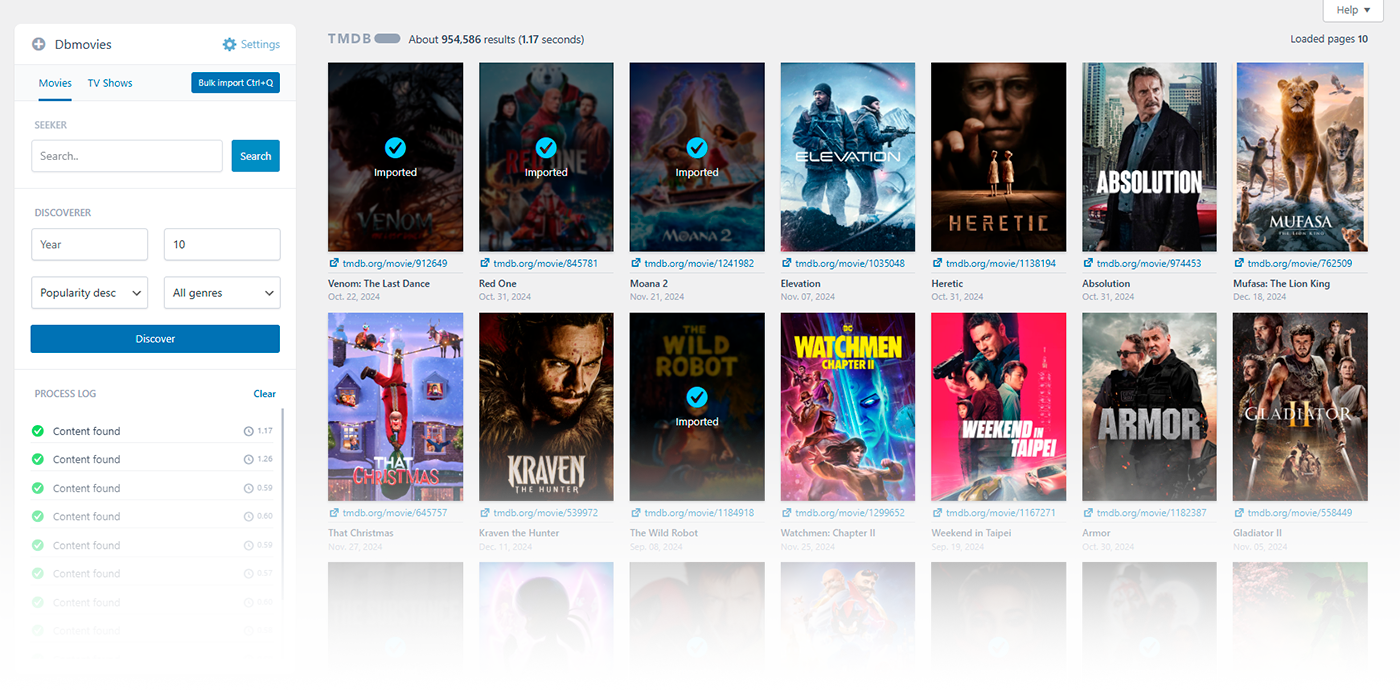 Dbmovies Plugin WordPress