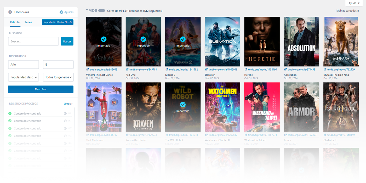 Dbmovies Plugin WordPress